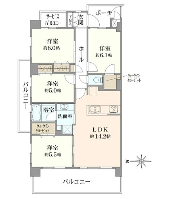 サーパス南橋本（リノベーション住宅）(4LDK) 2階/201の内観
