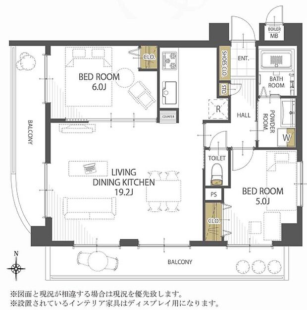 ライオンズマンション東鷲宮(2LDK) 5階/506の間取り図