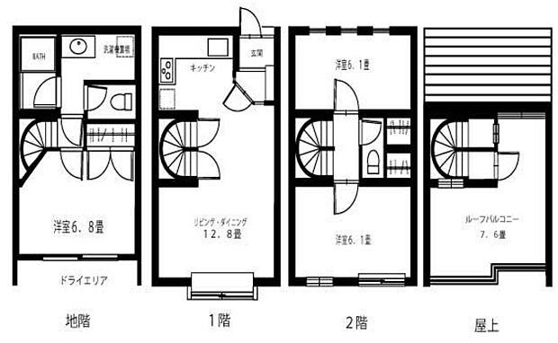 新宿ウエスト424(2SLDK) 1階の間取り図