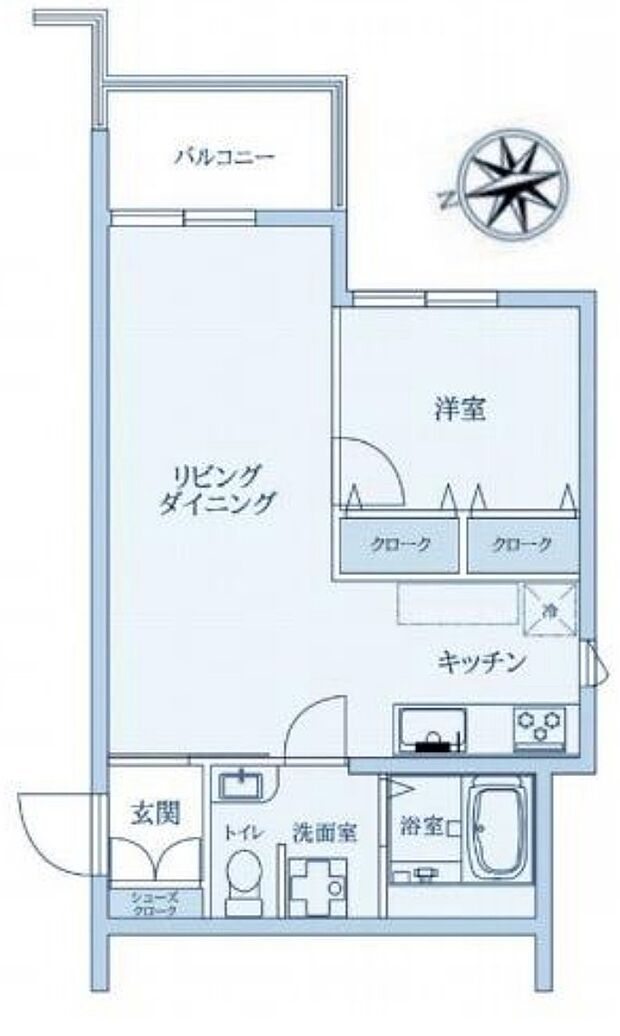 四ツ谷ユニハイツ(1LDK) 2階の間取り図