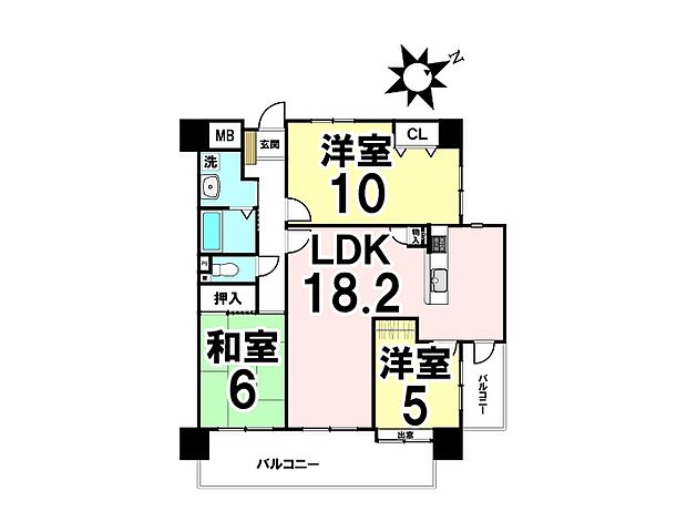 シャルム新駅前(3LDK) 8階の内観
