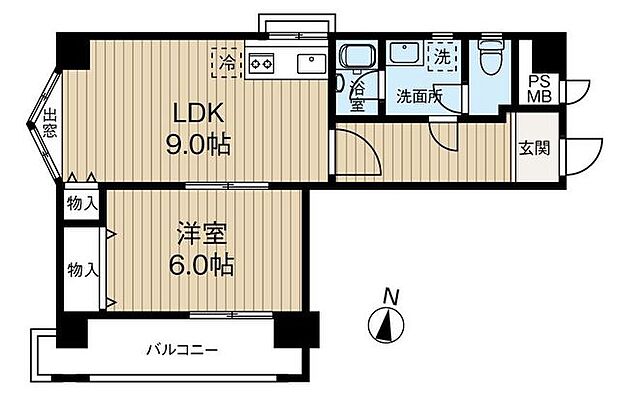 朝日プラザ帝塚山東(1LDK) 5階の内観