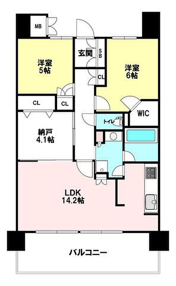 ロジュマン野江パークステージ(2SLDK) 10階の間取り図