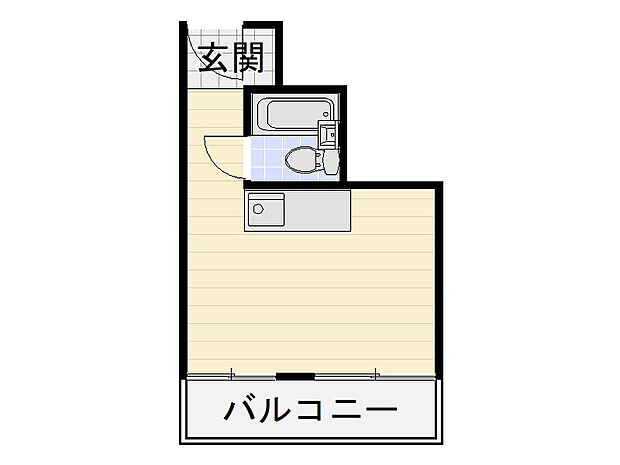 コーポラス城ケ堀(1R) 5階の間取り図