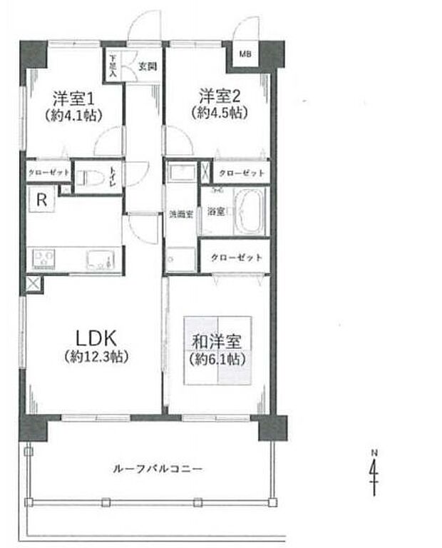 エスペランサ高幡不動(3LDK) 2階の間取り図