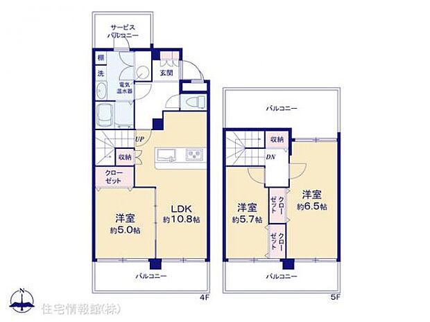 マイハウスマンション(3LDK) 4階の間取り図