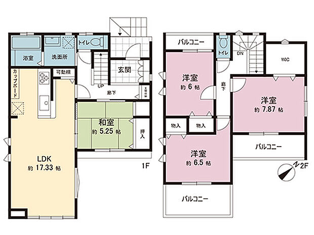 間取図。図面と異なる場合は現況を優先。