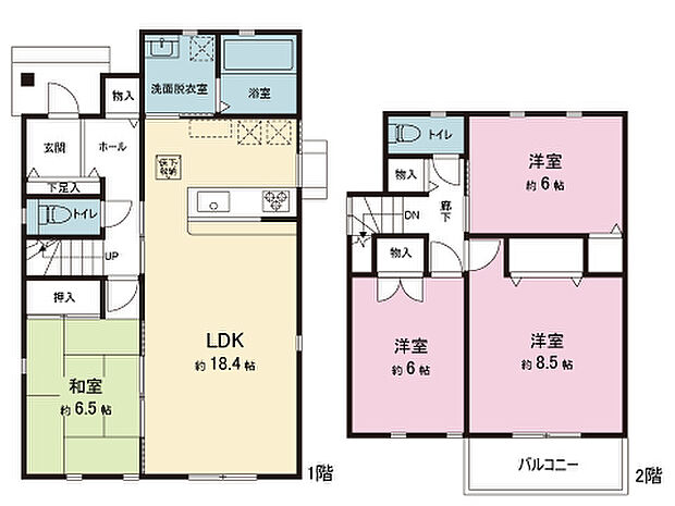 間取図。図面と異なる場合は現況を優先。