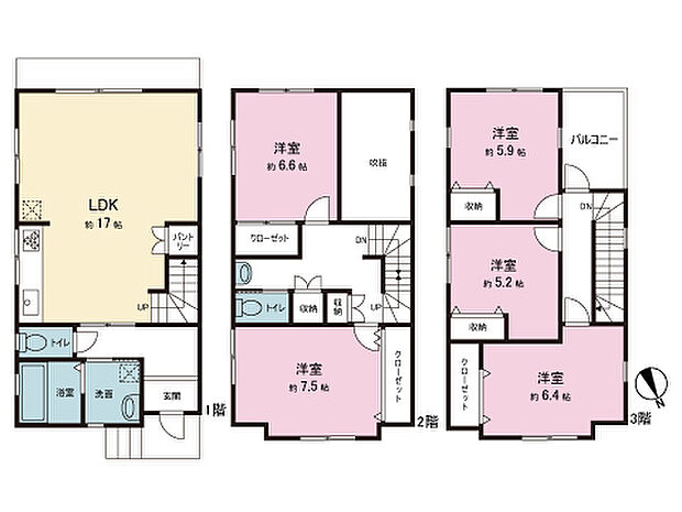 間取図。図面と異なる場合は現況を優先。