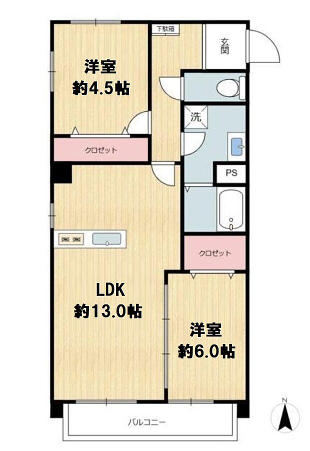 ライオンズマンション尾久(2LDK) 5階/507号室の内観