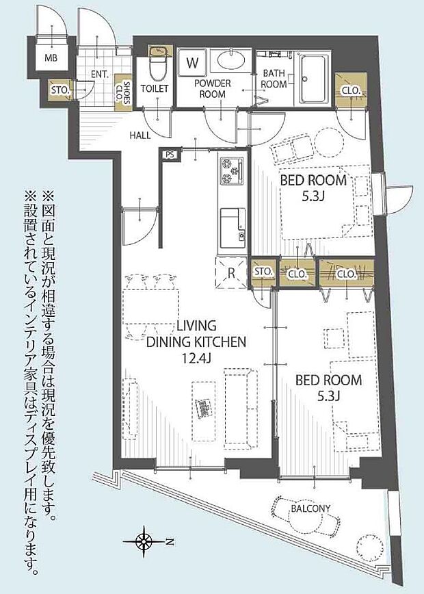 シーズ西日暮里(2LDK) 7階/701号室の間取り図