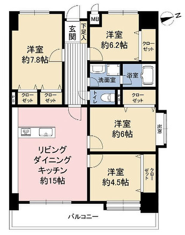 筑紫野スカイマンション(4LDK) 1階/101の内観