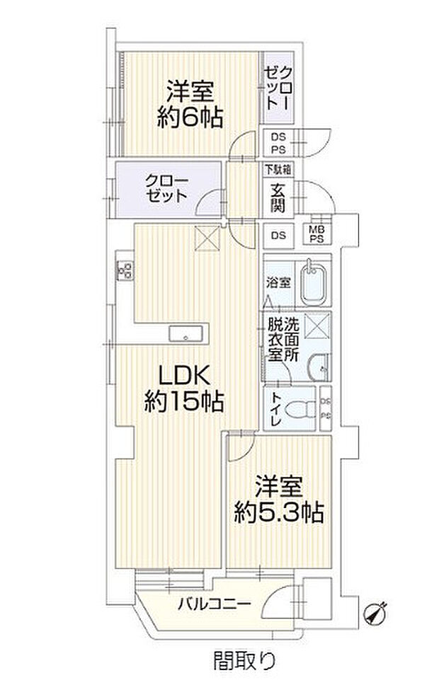 サンハイツ平尾(2LDK) 6階/601の内観