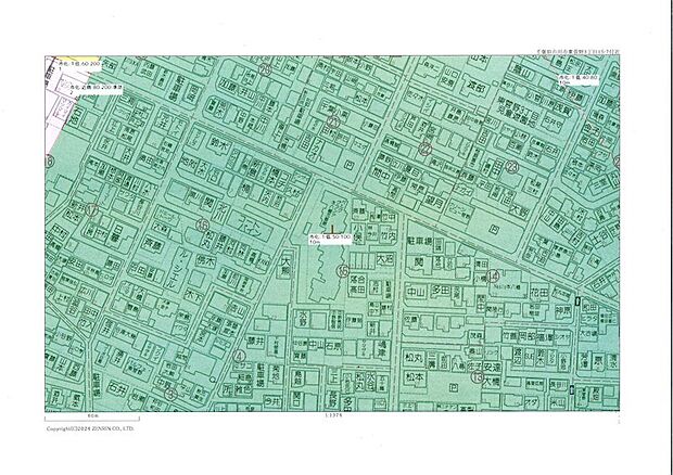 市川市、用途地域図（第一種低層住居専用地域に該当。まずは中古マンションの勉強会の感覚でお臨みください