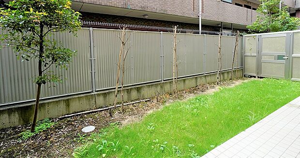 当該住戸の専用庭ではありませんが、当マンションの南向のお部屋の専用庭（イメージまでに）