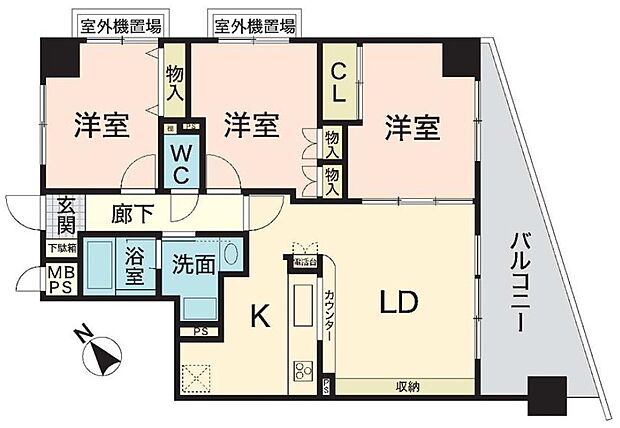 ライオンズマンション東加古川　JR「東加古川駅」徒歩14分(3LDK) 7階の内観