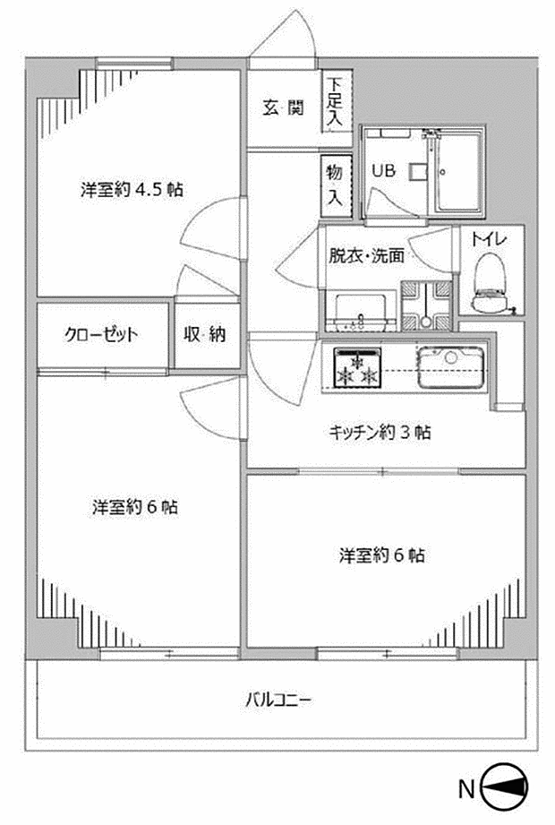 藤和梅島コープ(3K) 12階/12階の内観