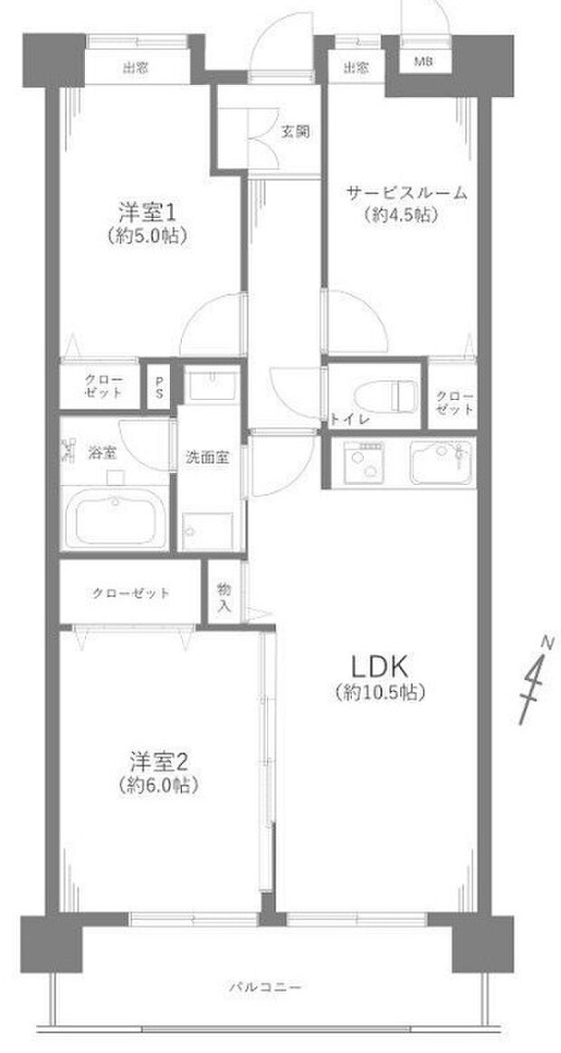 レーベンハイム吉川弐番館(2SLDK) 3階/304号室の内観