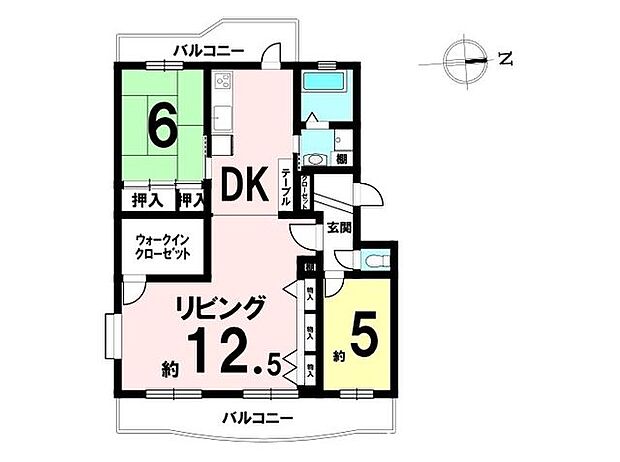 湘南辻堂アンコールマンション(2LDK) 4階の内観