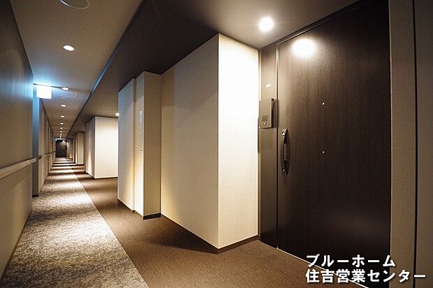 共用部分の写真です！シックなデザインで高級感あふれる廊下です！