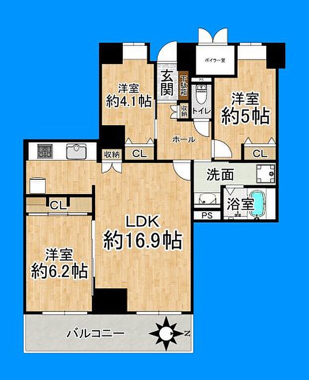 ベルマージュ堺壱番館(3LDK) 20階の間取り図