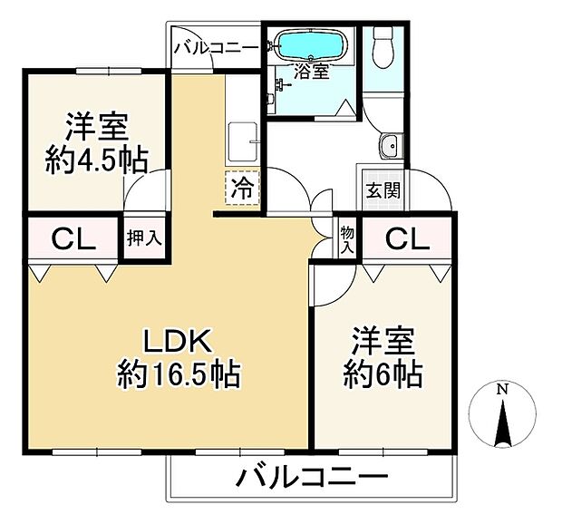 香里三井ＥＧ住宅86号棟(2LDK) 4階の内観