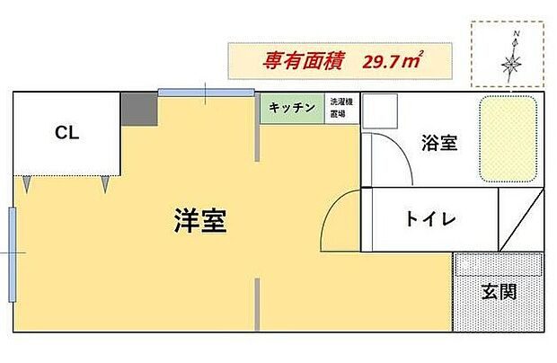 札幌ニュースカイマンション(1DK) 4階/401の内観