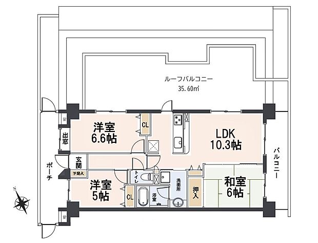 コスモ武蔵浦和エクシードの間取り