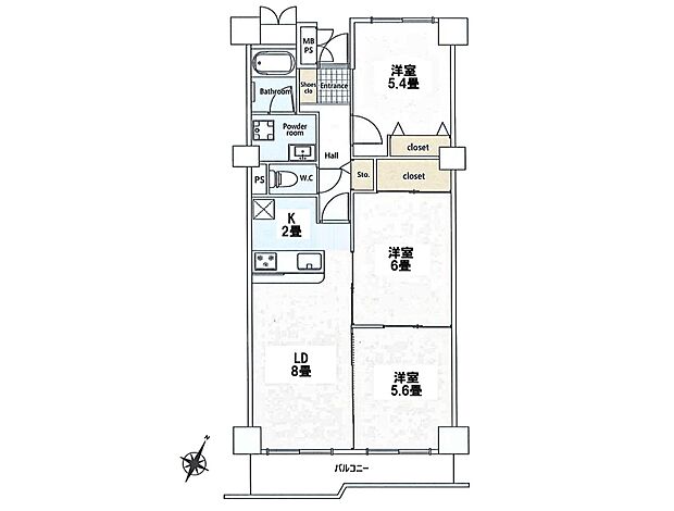 ソフィア上尾Ｂ棟(3LDK) 7階の内観