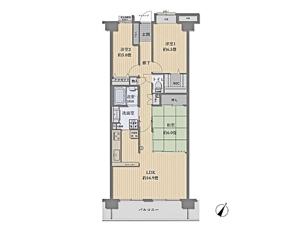 コスモふじみ野センターフォーラム(3LDK) 8階の間取り図