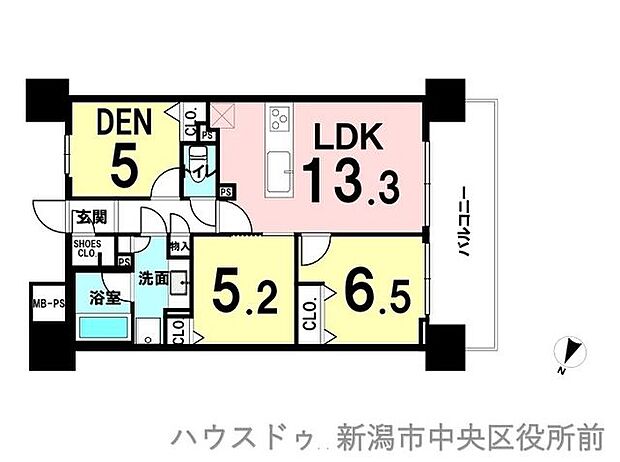 ザ・プレミア新潟駅万代(2SLDK) 15階の内観