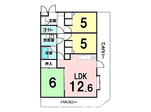 ライオンズマンション青山(3LDK) 4階の内観