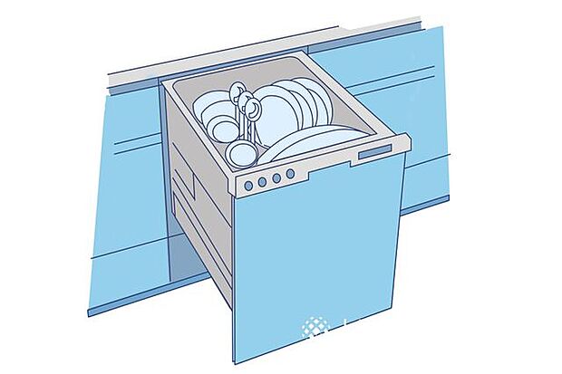 □食洗機□ビルトインの食洗機が付きシステムキッチンに内蔵されていて場所をとらず、食器洗いの時間も省け時間の有効活用ができます！
