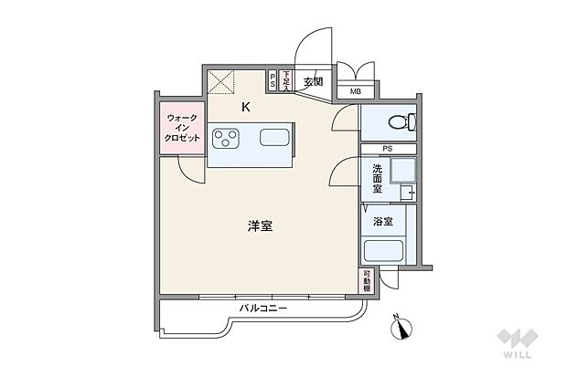 ジェイパーク青葉台アパートメント(1R) 1階の間取り図