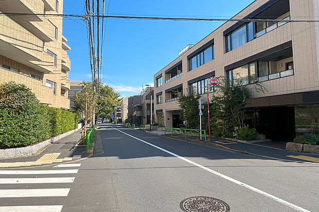 敷地北側の前面道路