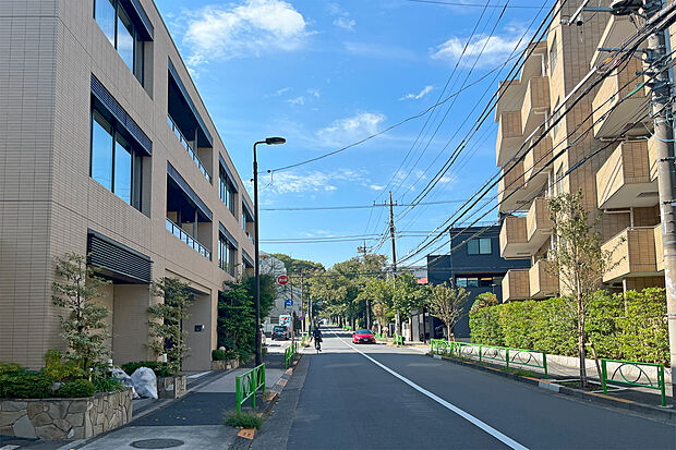 敷地北側の前面道路