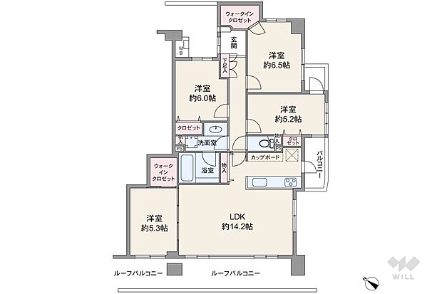 藤和シティホームズ世田谷千歳台(4LDK) 8階の間取り図