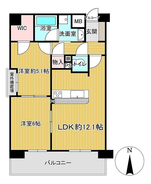 コンポーゼ東大阪　フルリフォーム物件(2LDK) 9階の内観