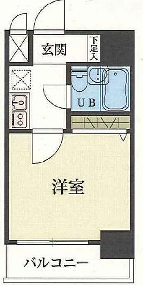 エスリード新大阪第2(1K) 2階の間取り図