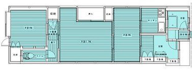 旭区清水3丁目中古テラスハウス(3K)の内観