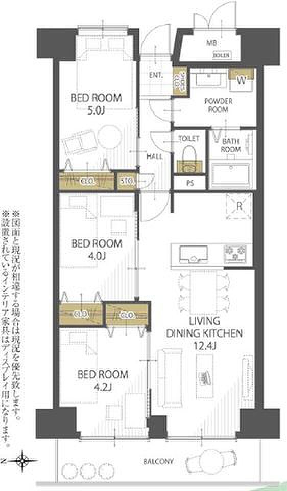 ルネ旭公園(3LDK) 6階の間取り図