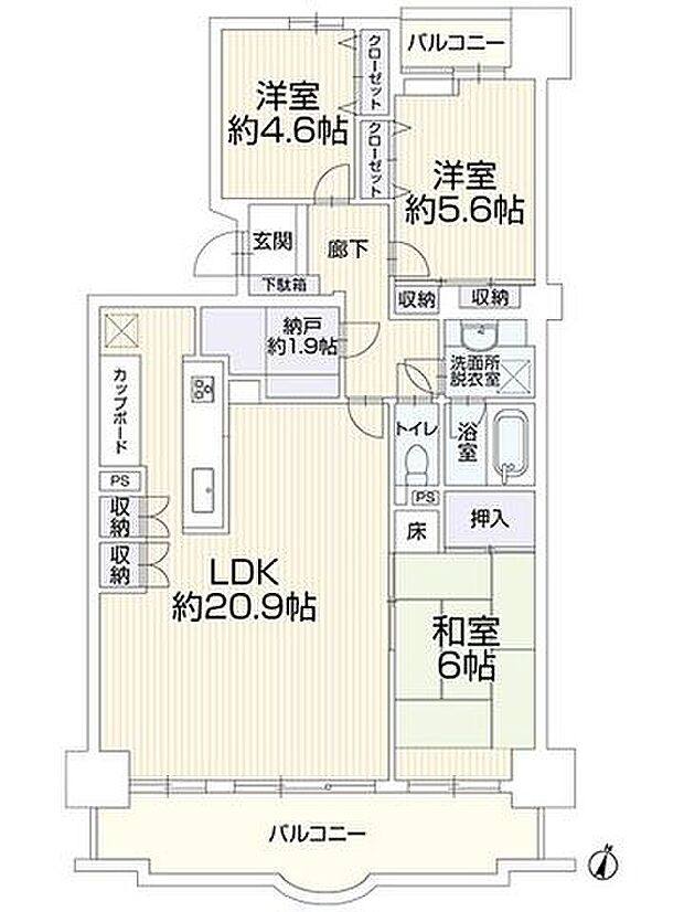 ライフ・イン・サーラ　中古マンション(3SLDK) 6階の内観