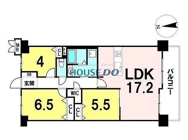 ライオンズマンション明石大久保(3LDK) 9階の間取り図