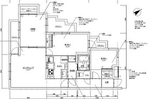 セントエルモ玉川学園(3LDK) 3階/３０１号室の間取り図