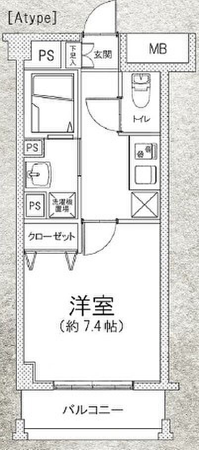 Rising place八王子みなみ野(1K) 3階/307の間取り図