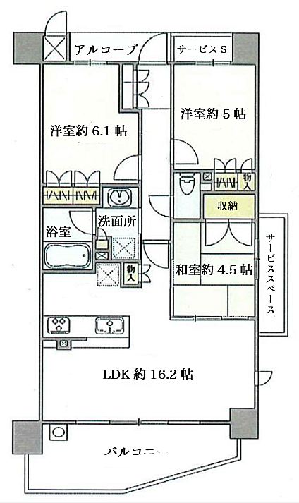 ジオ京都嵯峨嵐山(3LDK) 2階の内観