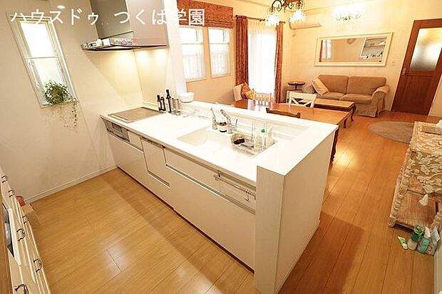 食洗機＋浄水器付きのカウンターキッチンです。オール電化住宅のためＩＨ仕様