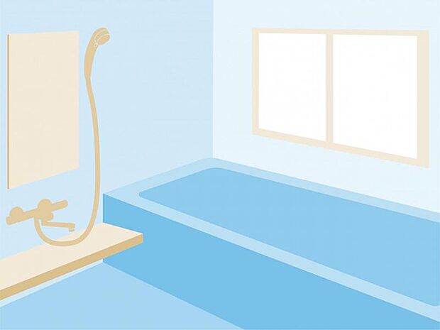 バス1坪以上・浴室に窓有り　ゆったりとした浴室はリラックス効果があり、小さなお子様との入浴や介護での動きもスムーズで便利です。 また窓があることで、日光を取り入れ風通しにより清潔に保つ役割もあります。