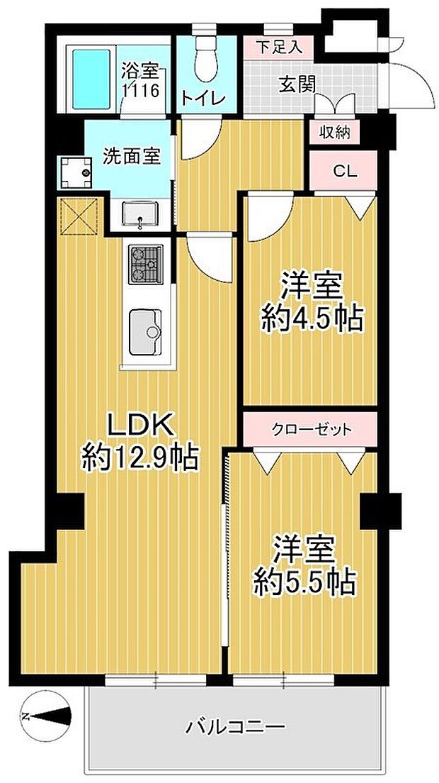 五反田コーポラス(1SLDK) 8階の内観