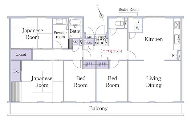 大山口住宅第2　10号棟(4LDK) 4階の内観